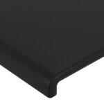 vidaXL Tête de lit avec oreilles Noir 103x16x78/88 cm Similicuir