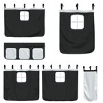 vidaXL Lit superposé sans matelas avec toboggan blanc noir 90x190 cm