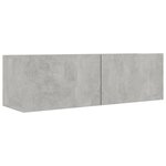 vidaXL Ensemble de meubles TV 8 Pièces Gris béton Bois d'ingénierie