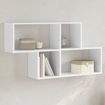vidaXL Étagère murale blanc 100x20x53 cm bois d'ingénierie