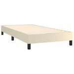 vidaXL Sommier à lattes de lit avec matelas Crème 90x200 cm Similicuir