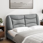 vidaXL Coussin de tête de lit Hvar gris clair 120 cm tissu
