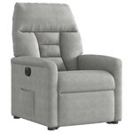 vidaXL Fauteuil inclinable électrique gris clair tissu microfibre