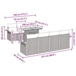 vidaXL Ensemble de canapé de jardin 8 Pièces beige et gris clair