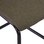 vidaXL Chaises à manger cantilever lot de 2 marron tissu