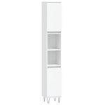 vidaXL Armoire de salle de bain blanc 30x30x190 cm bois d'ingénierie