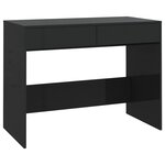vidaXL Bureau Noir 101x50x76 5 cm Bois d'ingénierie
