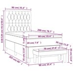 vidaXL Sommier à lattes de lit avec matelas Marron foncé 90x200 cm