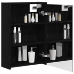 vidaXL Armoire Miroir de Salle de Bain Chêne noir 43 x 16 x 62.5 cm
