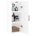 vidaXL Armoire murale blanc brillant 34 5x34x90 cm