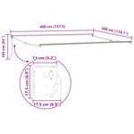 Store manuel rétractable vidaXL Rouge 400x300 cm