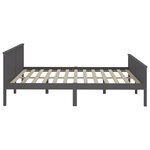 vidaXL Cadre de lit sans matelas gris bois massif de pin 180x200 cm