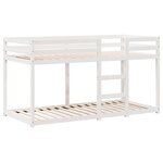 vidaXL Lit superposé sans matelas blanc 90x200 cm bois de pin massif
