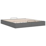 VidaXL Cadre de lit ottoman sans matelas gris foncé 160x200 cm tissu