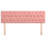 vidaXL Têtes de lit 2 Pièces Rose 72x7x78/88 cm Velours