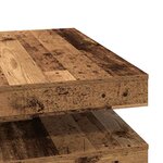 vidaXL Table basse rotative à 360 degrés vieux bois 90x90x34 5 cm