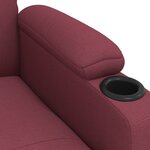 vidaXL Fauteuil inclinable électrique Rouge bordeaux Tissu