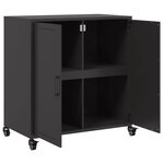 vidaXL Buffet noir 68x39x72 cm acier