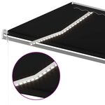 vidaXL Auvent automatique et capteur de vent/LED 500x300 cm Anthracite