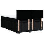 vidaXL Sommier à lattes de lit avec matelas Noir 160x200 cm Tissu