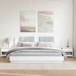 vidaXL Tables de chevet 2 Pièces Blanc 40x30x39 cm Aggloméré