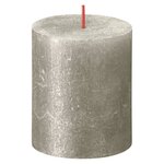 Bolsius bougies pilier rustiques shimmer 4 pièces 80x68 mm champagne