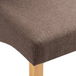 vidaXL Chaises à manger lot de 2 marron tissu