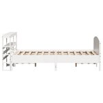vidaXL Cadre de lit sans matelas blanc 140x190 cm bois de pin massif
