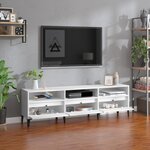 vidaXL Meuble TV blanc 150x30x44 5 cm bois d'ingénierie