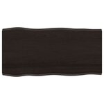 vidaXL Dessus de table bois chêne massif traité bordure assortie