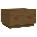 vidaXL Table basse Marron miel 60x53x35 cm Bois massif de pin