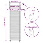 vidaXL Store plissé blanc 65x200 cm largeur du tissu 64 4 cm polyester