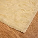 vidaXL Tapis en Peau de Mouton Synthétique Crème 200 x 140 cm