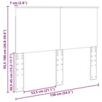 vidaXL Tête de lit Chêne fumé 135 cm Bois d'ingénierie