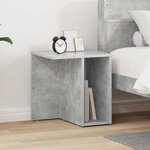 vidaXL Table d'appoint Gris béton 37 x 32 x 40 cm Bois d'ingénierie