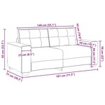 vidaXL Canapé causeuse gris foncé 180x77x82 cm velours