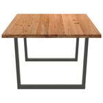 vidaXL Table à manger marron clair bois de chêne massif rectangulaire
