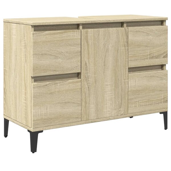 vidaXL Meuble d'évier chêne sonoma 80x33x60 cm bois d'ingénierie