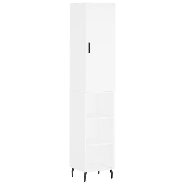 vidaXL Buffet haut Blanc 34 5x34x180 cm Bois d'ingénierie