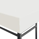 vidaXL Toile supérieure de belvédère 310 g / m² 4x3 m Blanc crème