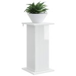 vidaXL Support de Plante 2 pc Blanc brillant 30 5 x 30 x 60 5 cm