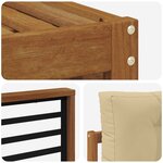vidaXL Ensemble de canapés d'extérieur 6 Pièces Naturel et Beige