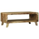 vidaXL Table basse Marron 90 x 50 x 35 cm Bois de manguier brut massif