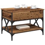 vidaXL Table basse Bois Ancien 70x50x50cm Bois d'ingénierie