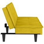 vidaXL Canapé-lit avec porte-gobelets jaune velours