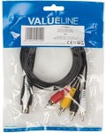 Cable Valueline DIN M vers 4 x RCA F 1m