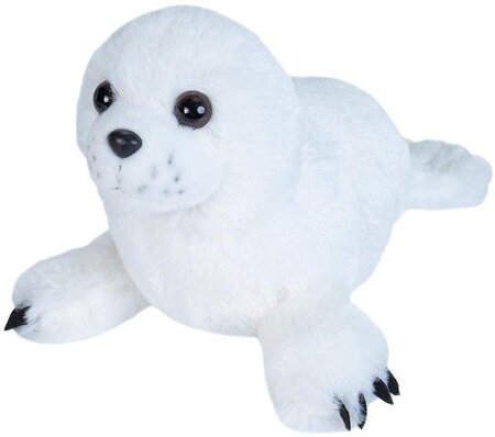 Peluche Phoque Du Groenland De 20 Cm Blanc