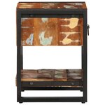 vidaXL Table de chevet multicolore 35x34x45cm bois massif récupération