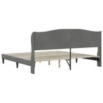 vidaXL Cadre de lit avec tête de lit Gris foncé 200 x 200 cm Velours