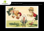 Lot de 5 cartes postales - cigogne heureuse - dessins katia schmitt